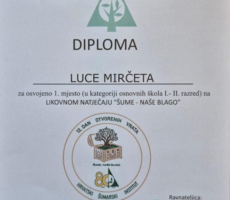 Luce Mirčeta osvojila 1. nagradu
